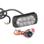 Luce stroboscopica a led ambra impermeabile 8LED 3W