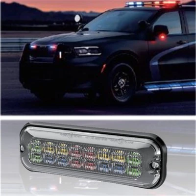 12 LED Amber Aluminum Housing IP68 IP69K Retrofit Flashing Bright LED Warning Lights For Truck/Cars suppliers