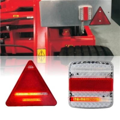 High Quality 12V Flashing LED IP66 Rated Vehicle Traffic Signs Rear Tail Lights For Truck Trailer Marine With E-Mark